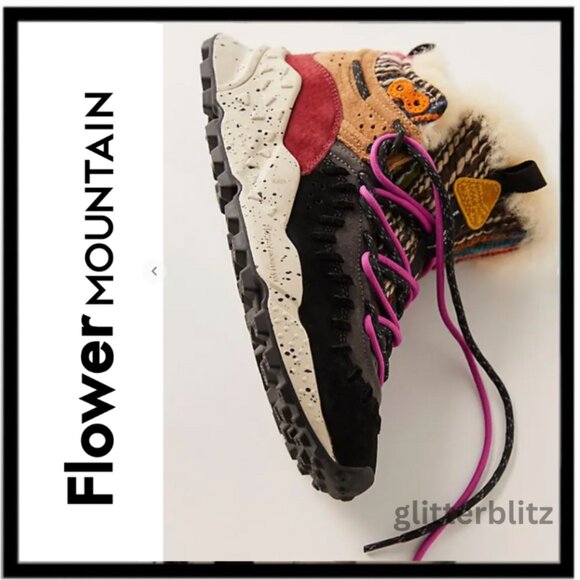 Flower Mountain Mori Mid Shearling Sneakers - Size EUR 38 - Size 7 - 7.5  NWT - Picture 3 of 16